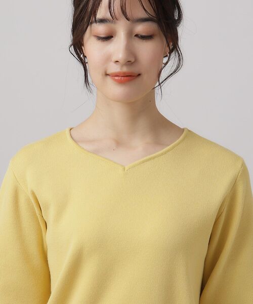 DRESKIP（ドレスキップ）の「◆【洗える】女性らしく優し気な ハートネックニット（ニット/セーター・レディース・ライトイエロー系/ブラック/ライトベージュ/グレー/ブルー・02/03/04）」の18枚目の写真