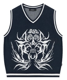 『mahagrid/マハグリッド』ECLIPSE TRIBAL KNIT VEST/ニットベスト