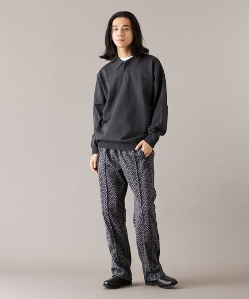 JOURNAL STANDARD（ジャーナルスタンダード）の「透かし編み ポリニットポロシャツ L/S（ニット/セーター・メンズ・ブラック系その他/ベージュ/ブルー系その他/ピンク・MEDIUM/LARGE）」の7枚目の写真