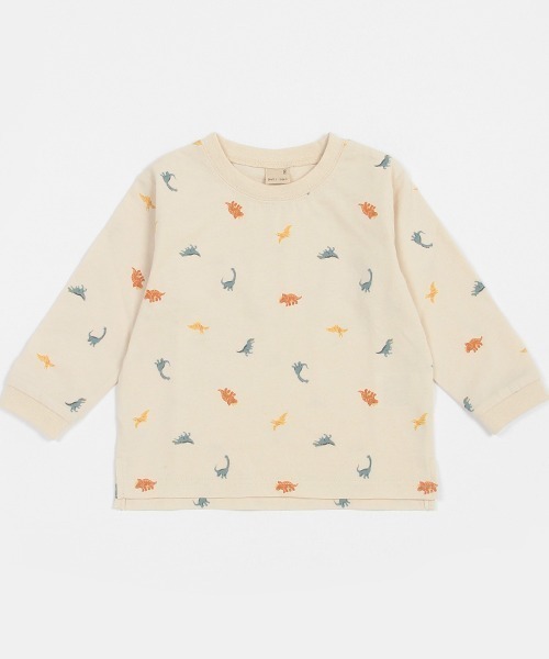petit main(プティマイン)の「【プティプラ】BOYS長袖Tシャツ(Tシャツ/カットソー・キッズ・エメラルド/ブルー/ピンク/ブラック×ホワイト/ホワイト/オフホワイト/クリーム/ライトブルー/ブラック/マルチ・130cm/80cm/90cm/110cm/120cm/100cm)」の21枚目の写真
