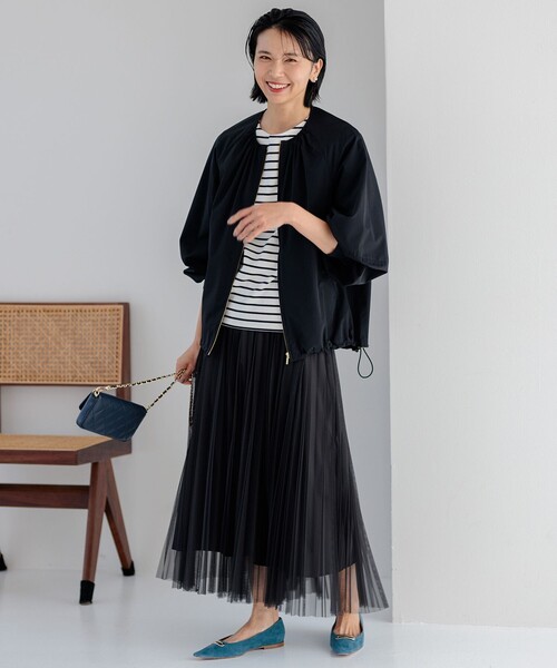 23区 S(ニジュウサンクチイサイサイズ)の「【Oggi4月号掲載/洗える】Armor-lux ボーダー カットソー(Tシャツ/カットソー・レディース・ブラック系1/レッド系1/ブルー系1・32)」の9枚目の写真