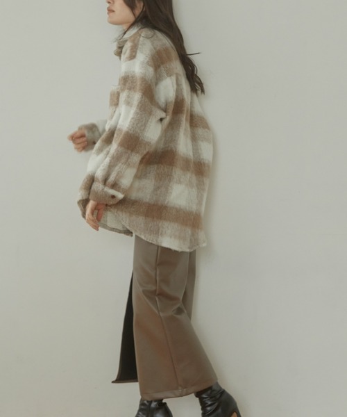 ACYM（アシーム）の「Nuance check shirt ジャケット（テーラードジャケット・レディース・ベージュ/グレー・FREE）」の18枚目の写真