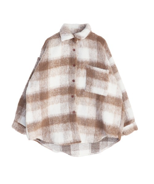 ACYM（アシーム）の「Nuance check shirt ジャケット（テーラードジャケット・レディース・ベージュ/グレー・FREE）」の21枚目の写真