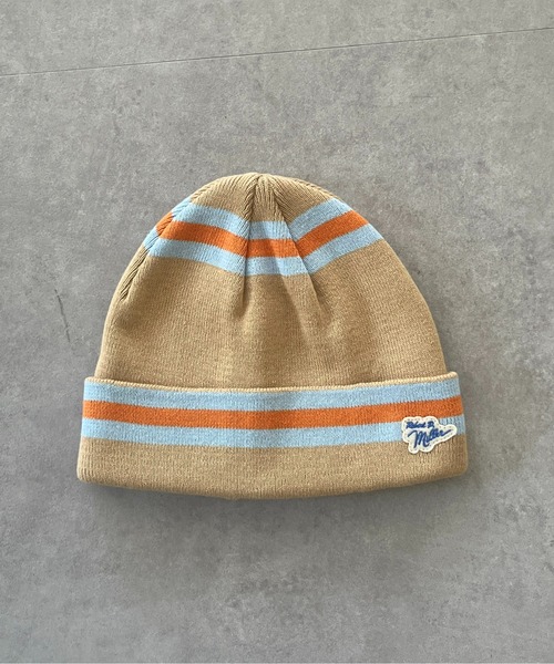 MILLER(ミラー)の「リブニット帽(ニットキャップ/ビーニー・レディース・ベージュ/オフホワイト/ブラック/アイボリー・FREE)」の4枚目の写真