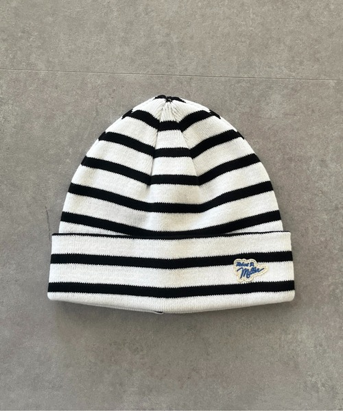 MILLER(ミラー)の「リブニット帽(ニットキャップ/ビーニー・レディース・ベージュ/オフホワイト/ブラック/アイボリー・FREE)」の1枚目の写真