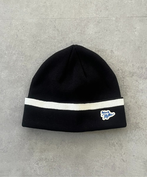 MILLER(ミラー)の「リブニット帽(ニットキャップ/ビーニー・レディース・ベージュ/オフホワイト/ブラック/アイボリー・FREE)」の3枚目の写真