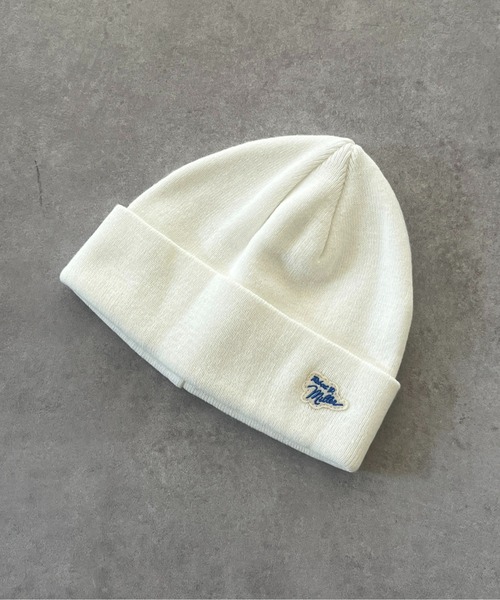 MILLER(ミラー)の「リブニット帽(ニットキャップ/ビーニー・レディース・ベージュ/オフホワイト/ブラック/アイボリー・FREE)」の5枚目の写真
