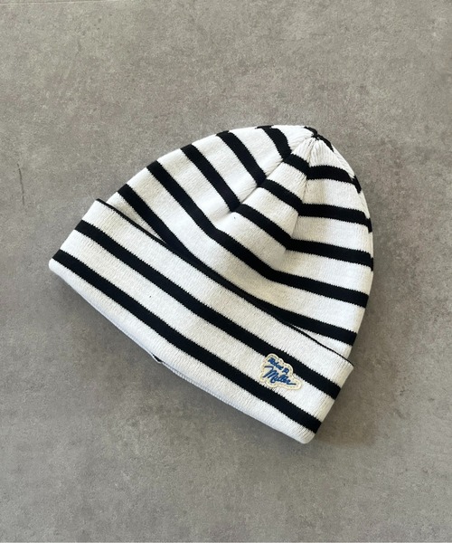 MILLER(ミラー)の「リブニット帽(ニットキャップ/ビーニー・レディース・ベージュ/オフホワイト/ブラック/アイボリー・FREE)」の8枚目の写真