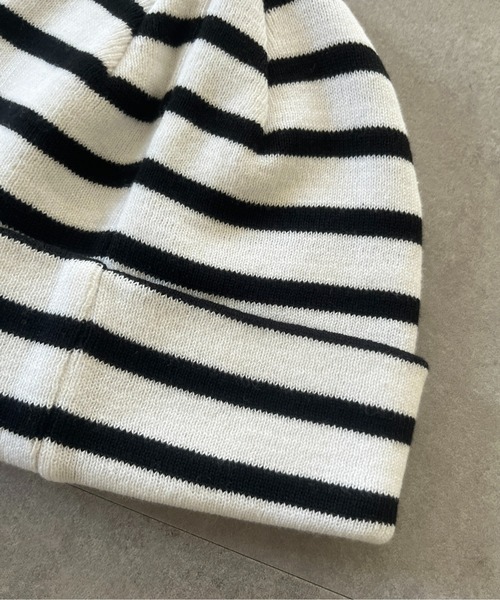 MILLER(ミラー)の「リブニット帽(ニットキャップ/ビーニー・レディース・ベージュ/オフホワイト/ブラック/アイボリー・FREE)」の10枚目の写真