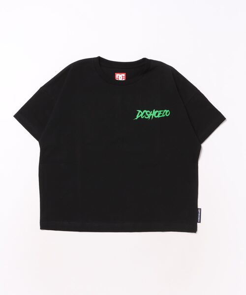 DC SHOES(ディーシーシューズ)の「24 KD SKULL SS/DCキッズバックプリント半袖Tシャツ(Tシャツ/カットソー・キッズ・グリーン/ホワイト/ブラック・120/130/140/150/160)」の1枚目の写真