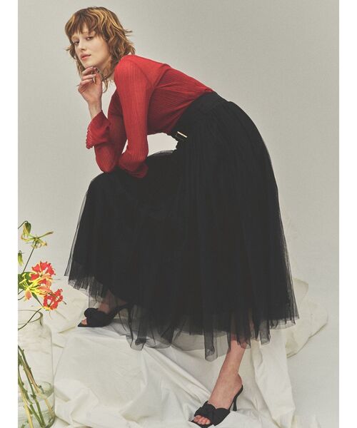 RESEXXY(リゼクシー)の「シアーニットタイトカーディガン【セットアップ着用可能】(カーディガン/ボレロ・レディース・ホワイト/ブラック/レッド/その他1・FREE)」の15枚目の写真