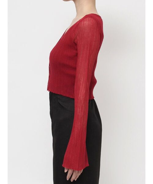 RESEXXY(リゼクシー)の「シアーニットタイトカーディガン【セットアップ着用可能】(カーディガン/ボレロ・レディース・ホワイト/ブラック/レッド/その他1・FREE)」の17枚目の写真