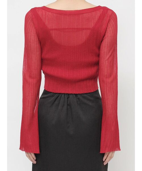 RESEXXY(リゼクシー)の「シアーニットタイトカーディガン【セットアップ着用可能】(カーディガン/ボレロ・レディース・ホワイト/ブラック/レッド/その他1・FREE)」の18枚目の写真