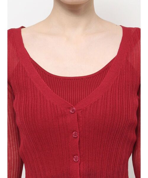 RESEXXY(リゼクシー)の「シアーニットタイトカーディガン【セットアップ着用可能】(カーディガン/ボレロ・レディース・ホワイト/ブラック/レッド/その他1・FREE)」の19枚目の写真