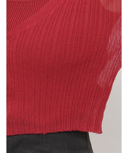 RESEXXY(リゼクシー)の「シアーニットタイトカーディガン【セットアップ着用可能】(カーディガン/ボレロ・レディース・ホワイト/ブラック/レッド/その他1・FREE)」の21枚目の写真