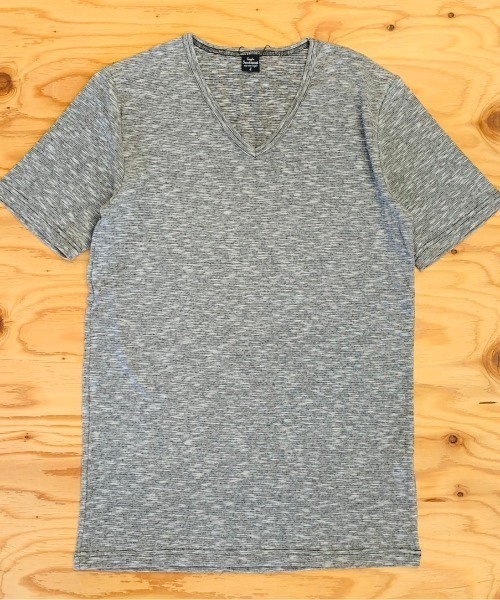 VIBGYOR（ヴィブジョー）の「AB杢スラブスパンフライス 半袖 クルーネック&Vネック（Tシャツ/カットソー・メンズ・ブラック/グレー系その他/霜降りグレー/ホワイト/ホワイト系その他/ブラック系その他・MEDIUM/LARGE）」の9枚目の写真