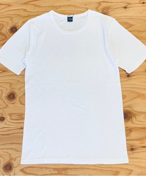 VIBGYOR（ヴィブジョー）の「AB杢スラブスパンフライス 半袖 クルーネック&Vネック（Tシャツ/カットソー・メンズ・ブラック/グレー系その他/霜降りグレー/ホワイト/ホワイト系その他/ブラック系その他・MEDIUM/LARGE）」の13枚目の写真