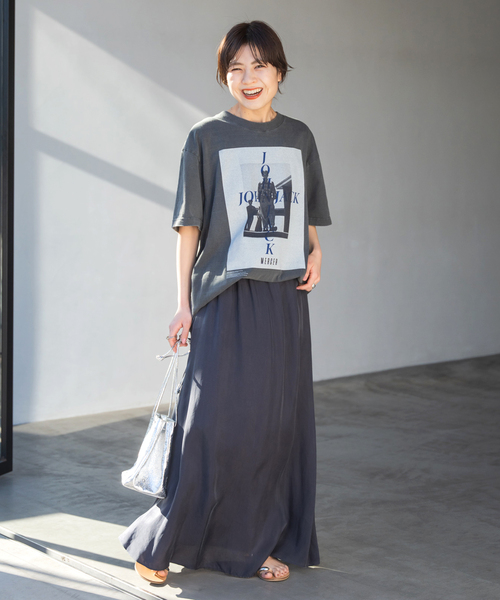 Spick & Span（スピックアンドスパン）の「ドレープフレアスカート（スカート・レディース・ブラック系その他/カーキ・36/38）」の3枚目の写真