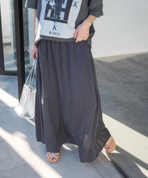 Spick & Span（スピックアンドスパン）の「ドレープフレアスカート（スカート・レディース・ブラック系その他/カーキ・36/38）」の12枚目の写真