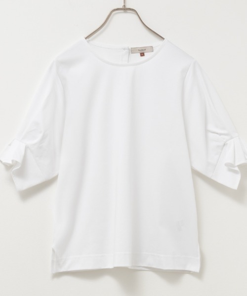 HusHusH（ハッシュアッシュ）の「HusHusH ハッシュアッシュ タックスリーブＴシャツ（Tシャツ/カットソー・レディース・ベージュ/ブラック/ホワイト・L/M/S）」の11枚目の写真