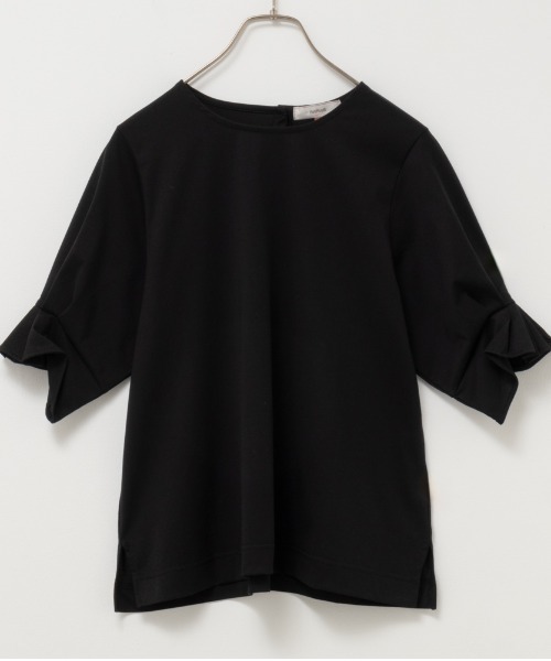 HusHusH（ハッシュアッシュ）の「HusHusH ハッシュアッシュ タックスリーブＴシャツ（Tシャツ/カットソー・レディース・ベージュ/ブラック/ホワイト・L/M/S）」の12枚目の写真