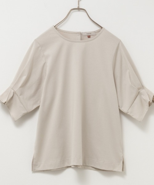 HusHusH（ハッシュアッシュ）の「HusHusH ハッシュアッシュ タックスリーブＴシャツ（Tシャツ/カットソー・レディース・ベージュ/ブラック/ホワイト・L/M/S）」の18枚目の写真