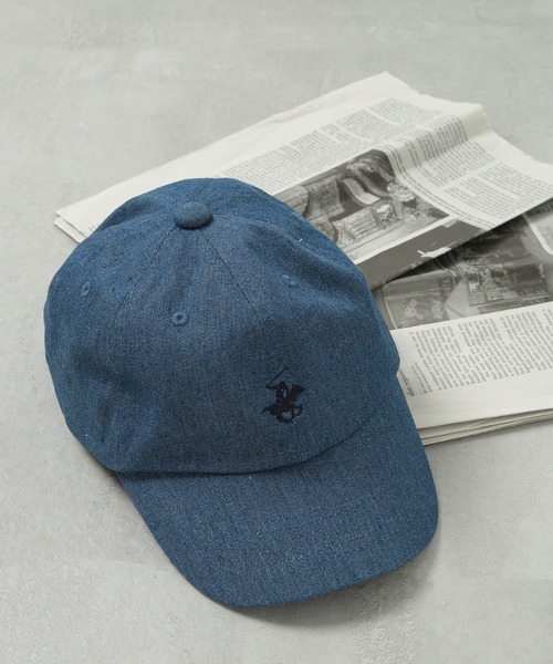 BEVERLY HILLS POLO CLUB（ビバリーヒルズポロクラブ）の「【BEVERLY HILLS POLO CLUB】POLO ロゴキャップ ポニー刺繍 ローキャップ 181-1581（キャップ・レディース・インディゴブルー・FREE）」の2枚目の写真