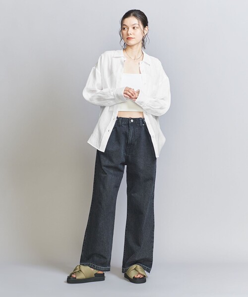 BEAUTY&YOUTH UNITED ARROWS（ビューティーアンドユースユナイテッドアローズ）の「麻 レギュラーカラー シャツ（シャツ/ブラウス・レディース・ライトブルー/ホワイト/モカ・S/M）」の8枚目の写真
