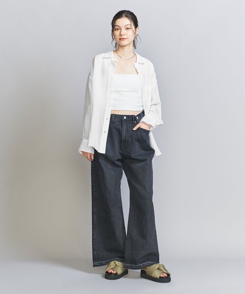 BEAUTY&YOUTH UNITED ARROWS（ビューティーアンドユースユナイテッドアローズ）の「麻 レギュラーカラー シャツ（シャツ/ブラウス・レディース・ライトブルー/ホワイト/モカ・S/M）」の9枚目の写真