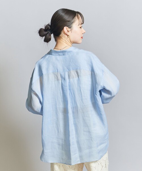 BEAUTY&YOUTH UNITED ARROWS 麻レギュラーカラーシャツ BEAUTY&YOUTH UNITED ARROWS（ビューティーアンドユース
