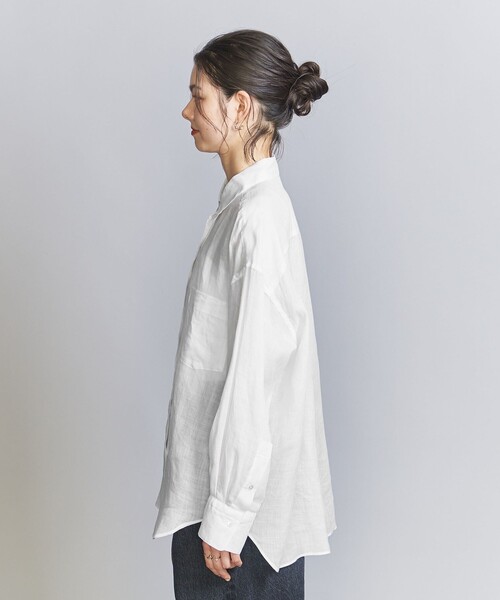 BEAUTY&YOUTH UNITED ARROWS（ビューティーアンドユースユナイテッドアローズ）の「麻 レギュラーカラー シャツ（シャツ/ブラウス・レディース・ライトブルー/ホワイト/モカ・S/M）」の18枚目の写真