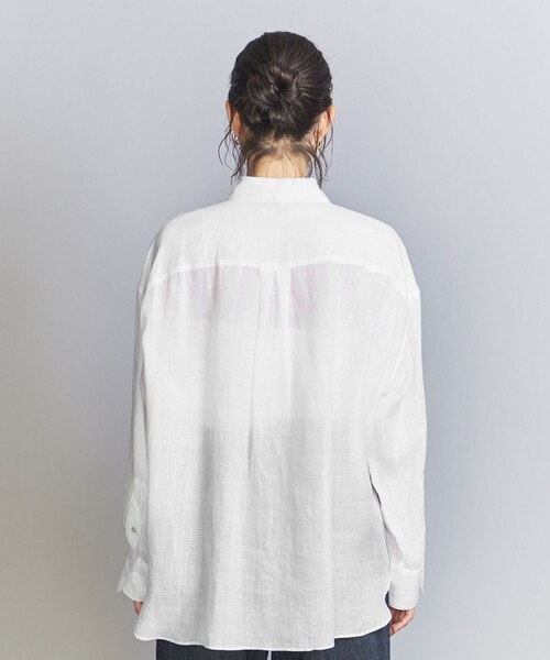 BEAUTY&YOUTH UNITED ARROWS（ビューティーアンドユースユナイテッドアローズ）の「麻 レギュラーカラー シャツ（シャツ/ブラウス・レディース・ライトブルー/ホワイト/モカ・S/M）」の19枚目の写真