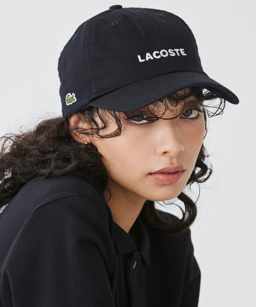 LACOSTE（ラコステ）の「ウォッシュドツイルローキャップ（キャップ・メンズ・ベージュ/ブラック/ロイヤルブルー・58cm）」の3枚目の写真