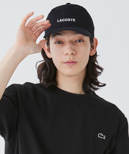 LACOSTE（ラコステ）の「ウォッシュドツイルローキャップ（キャップ・メンズ・ベージュ/ブラック/ロイヤルブルー・58cm）」の5枚目の写真