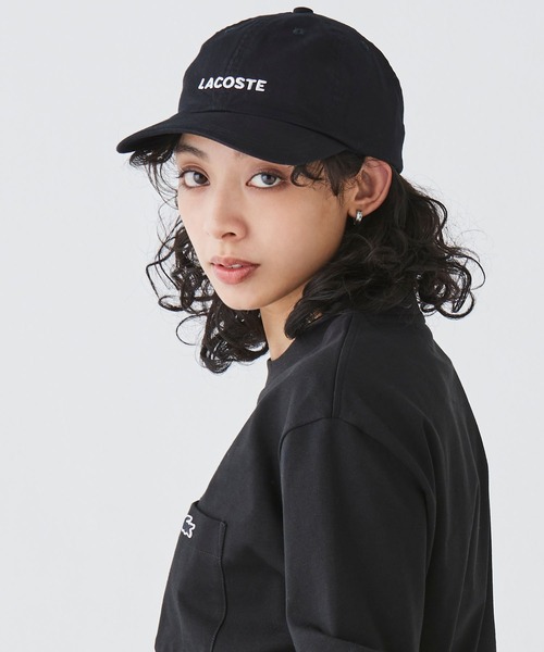 LACOSTE（ラコステ）の「ウォッシュドツイルローキャップ（キャップ・メンズ・ベージュ/ブラック/ロイヤルブルー・58cm）」の7枚目の写真