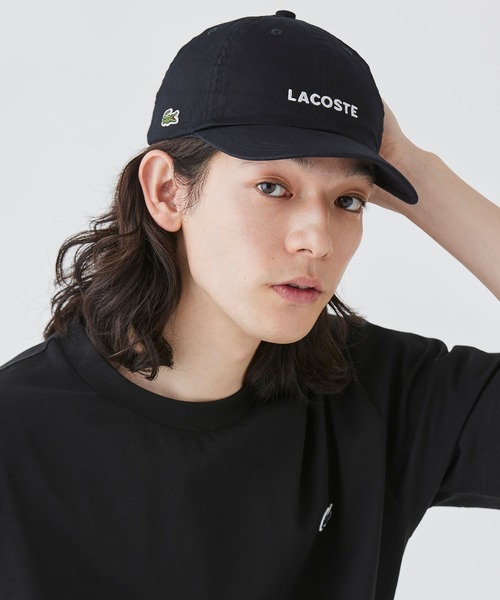 LACOSTE（ラコステ）の「ウォッシュドツイルローキャップ（キャップ・メンズ・ベージュ/ブラック/ロイヤルブルー・58cm）」の4枚目の写真