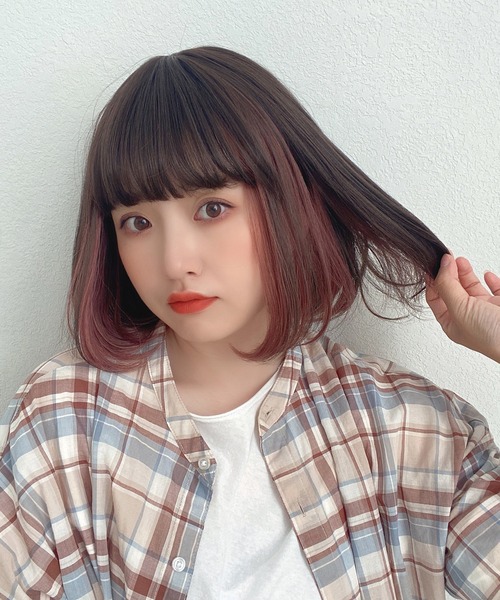 Brightlele（ブライトララ）の「「 カジュアルボブ 2タイプバング 」 ウィッグ ボブ レディース ショート インナーカラー（ウィッグ・レディース・その他12/その他13/その他14/その他15/その他16/その他17/その他18/その他19/その他20/その他5/その他6/その他7/その他8/その他9/その他10/その他11/その他1/その他3/その他4/その他2・フリー）」の9枚目の写真