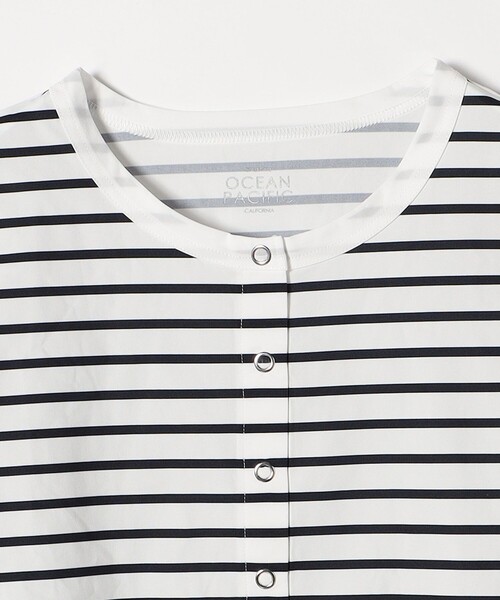 Ocean Pacific(オーシャンパシフィック)の「【SHIPS any別注】Ocean Pacific:ラッシュガード (クリアバッグ付)24SS(ラッシュガード・レディース・ブラック/オフホワイト・ONE SIZE)」の10枚目の写真