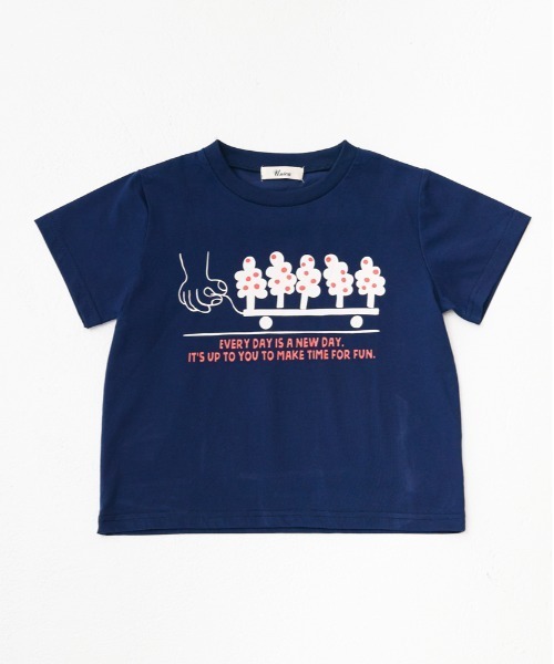 unica（ユニカ）の「ｔｒｅｅ　ｃａｒｒｙ　Ｔシャツ（Tシャツ/カットソー・レディース・ネイビー/オフホワイト・F）」の8枚目の写真