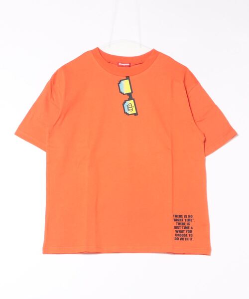 BABYDOLL（ベビードール）の「親子お揃い サングラスTシャツ 9360A（Tシャツ/カットソー・レディース・オレンジ/ホワイト・M/L/XL/S）」の3枚目の写真
