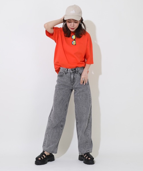 BABYDOLL（ベビードール）の「親子お揃い サングラスTシャツ 9360A（Tシャツ/カットソー・レディース・オレンジ/ホワイト・M/L/XL/S）」の13枚目の写真