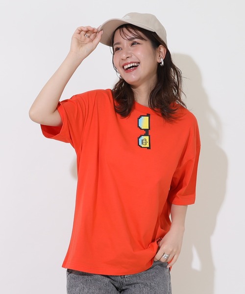 BABYDOLL（ベビードール）の「親子お揃い サングラスTシャツ 9360A（Tシャツ/カットソー・レディース・オレンジ/ホワイト・M/L/XL/S）」の4枚目の写真