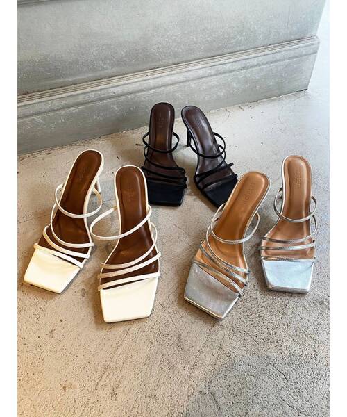 RESEXXY（リゼクシー）の「ランダムラインピンヒールサンダル（サンダル・レディース・ブラック/アイボリー/シルバー・SMALL/LARGE/MEDIUM）」の20枚目の写真