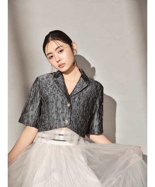 LILY BROWN（リリーブラウン）の「ダブルラインチュールスカート（スカート・レディース・その他/ホワイト/レッド・0/1）」の5枚目の写真