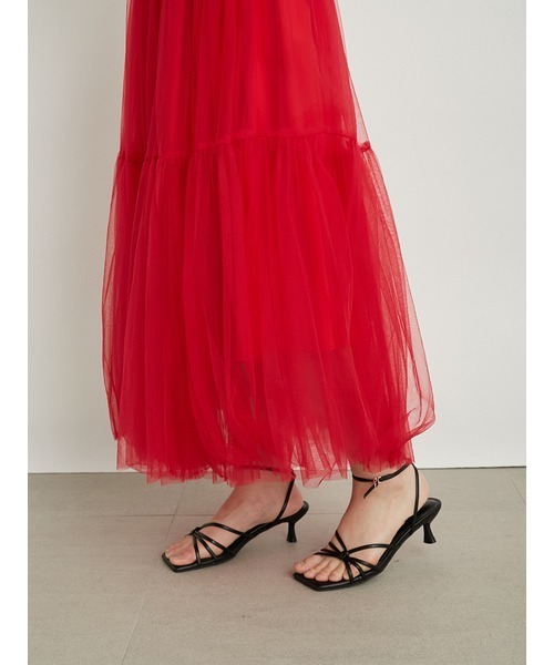 LILY BROWN（リリーブラウン）の「ダブルラインチュールスカート（スカート・レディース・その他/ホワイト/レッド・0/1）」の12枚目の写真