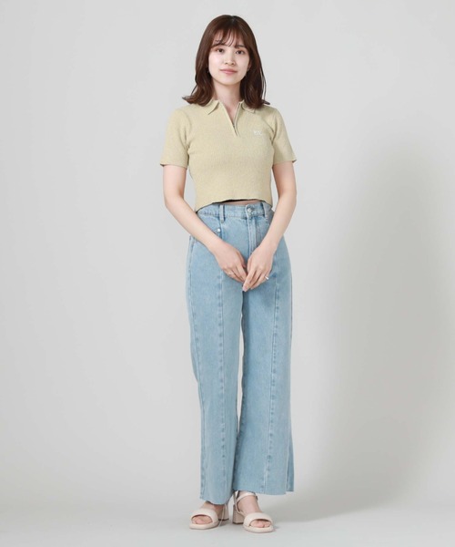 archives(アルシーヴ)の「切替ストレートフレアデニム(デニムパンツ・レディース・グレー/サックスブルー・SMALL/MEDIUM)」の14枚目の写真