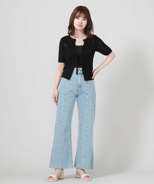 archives(アルシーヴ)の「切替ストレートフレアデニム(デニムパンツ・レディース・グレー/サックスブルー・SMALL/MEDIUM)」の11枚目の写真