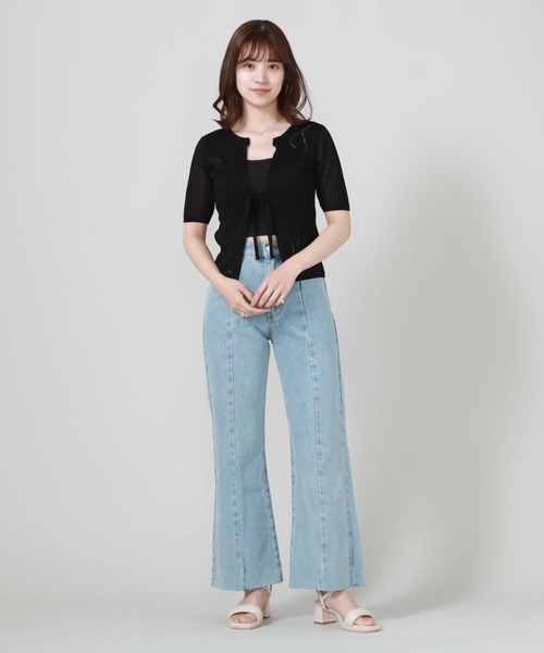 archives(アルシーヴ)の「切替ストレートフレアデニム(デニムパンツ・レディース・グレー/サックスブルー・SMALL/MEDIUM)」の9枚目の写真