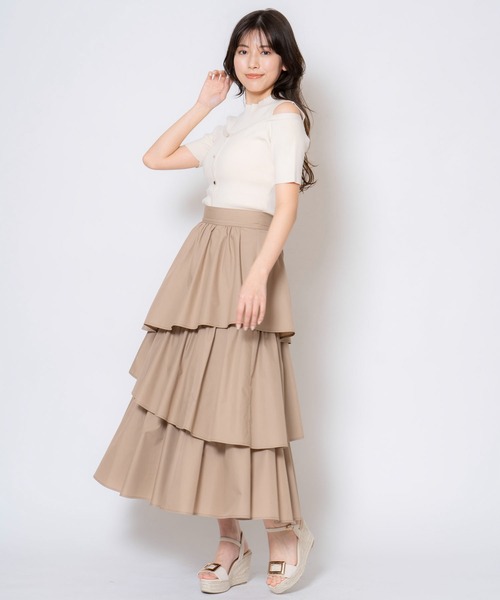 NOELA(ノエラ)の「コットンティアードスカート(スカート・レディース・ベージュ/グレー/オフホワイト・S/M)」の10枚目の写真