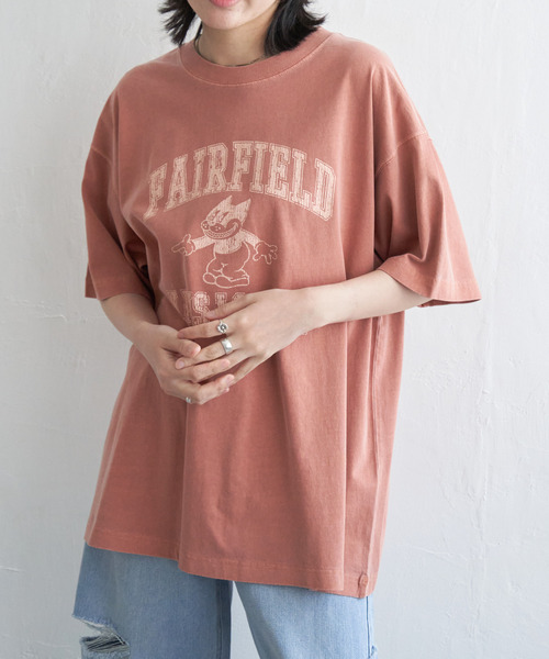 VENCEEXCHANGE（ヴァンスエクスチェンジ）の「FAIRFIELD ピグメントT（Tシャツ/カットソー・レディース・オフホワイト/チャコールグレー/オレンジ系その他/グリーン/ネイビー・FREE）」の5枚目の写真